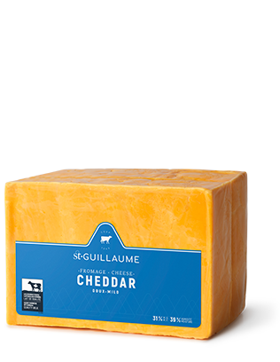 Cheddar doux jaune bloc de 1 kg