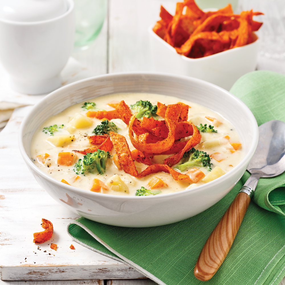 Chaudrée de légumes au fromage