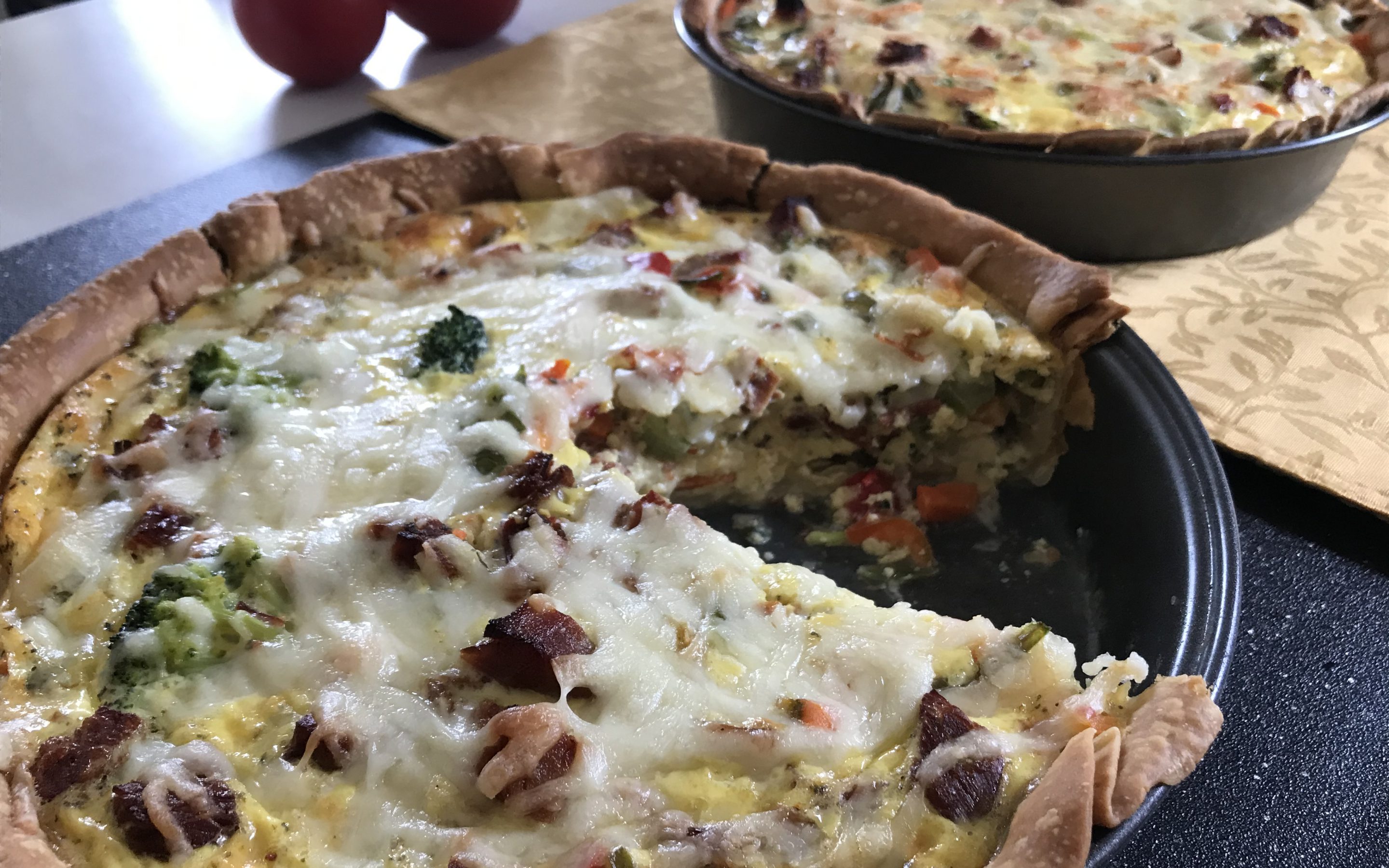 Quiche au jambon, aux légumes et au Suisse St-Guillaume